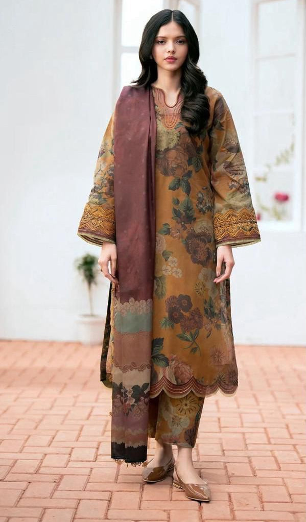 BAROQUELAWN PATCHES WITH LAWN DUPATTA 3 piece suit unstitched