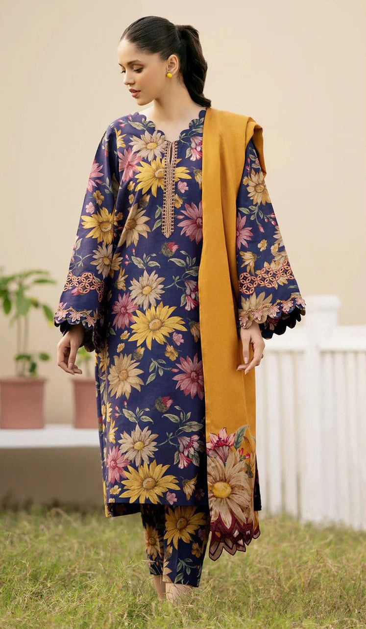 BAROQUELAWN PATCHES WITH LAWN DUPATTA 3 piece suit unstitched