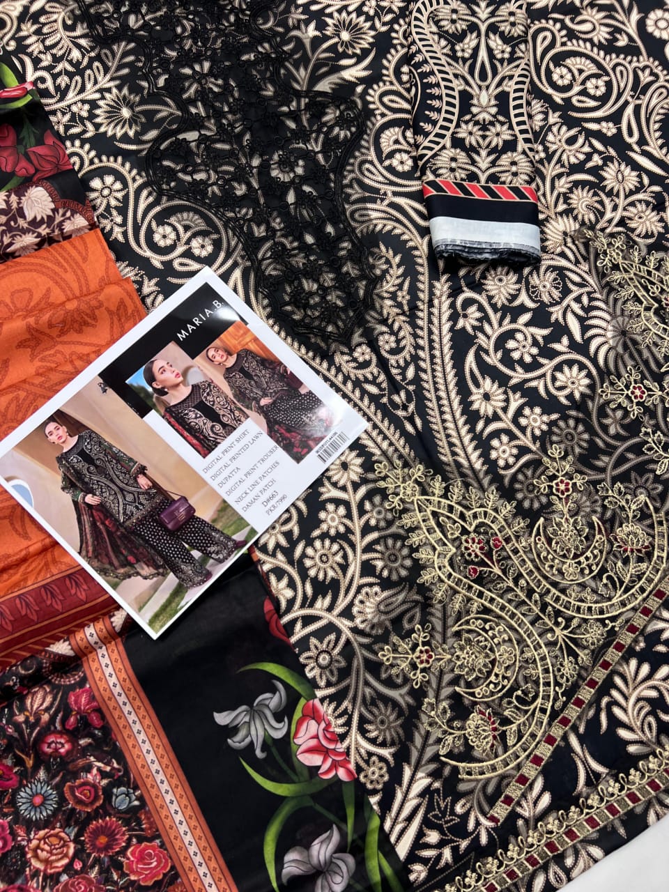 BAROQUELAWN PATCHES WITH LAWN DUPATTA 3 piece suit unstitched