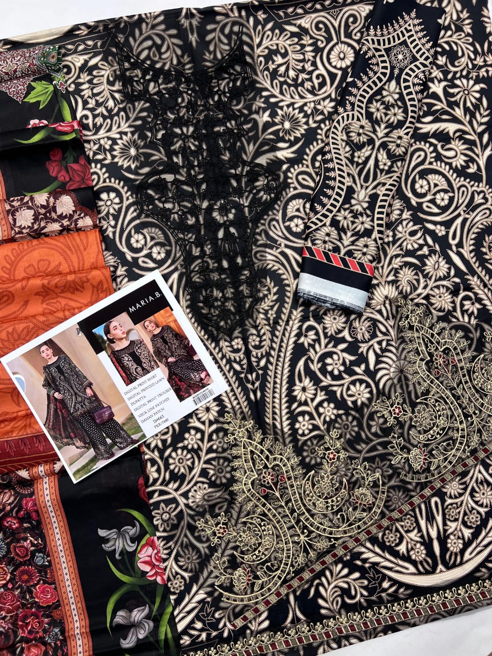 BAROQUELAWN PATCHES WITH LAWN DUPATTA 3 piece suit unstitched