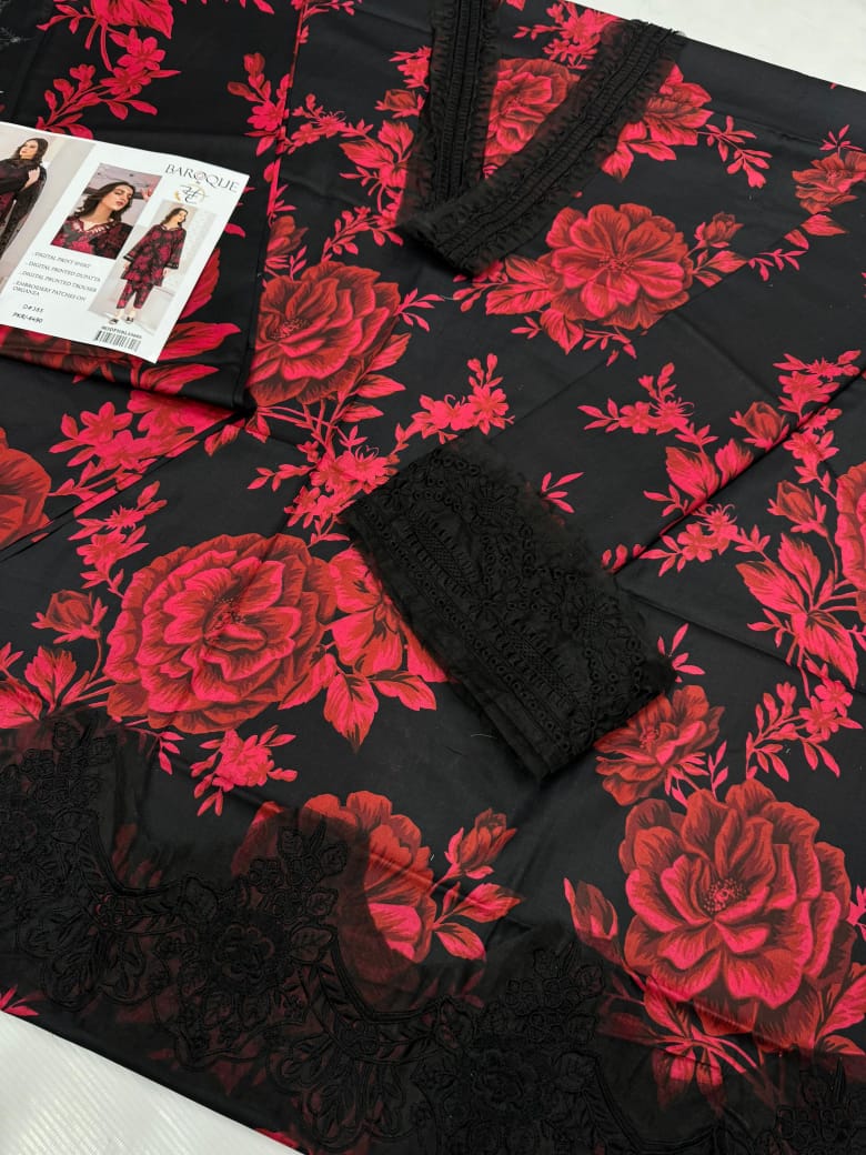BAROQUE LAWN PATCHES WITH LAWN DUPATTA