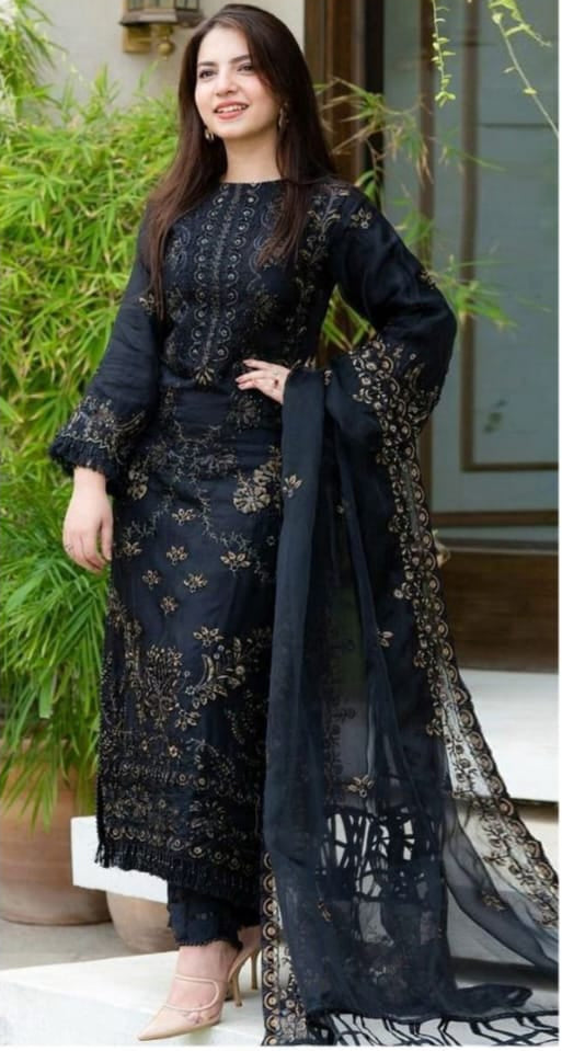 🍂Nisa 6001🍂 Stuff: Best Quality LAWN AIRJET 3 piece suit unstitched