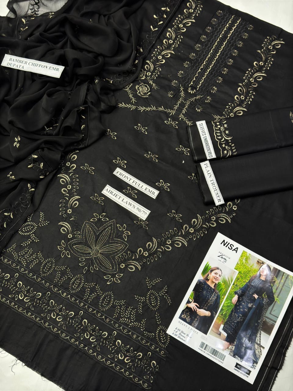🍂Nisa 6001🍂 Stuff: Best Quality LAWN AIRJET 3 piece suit unstitched