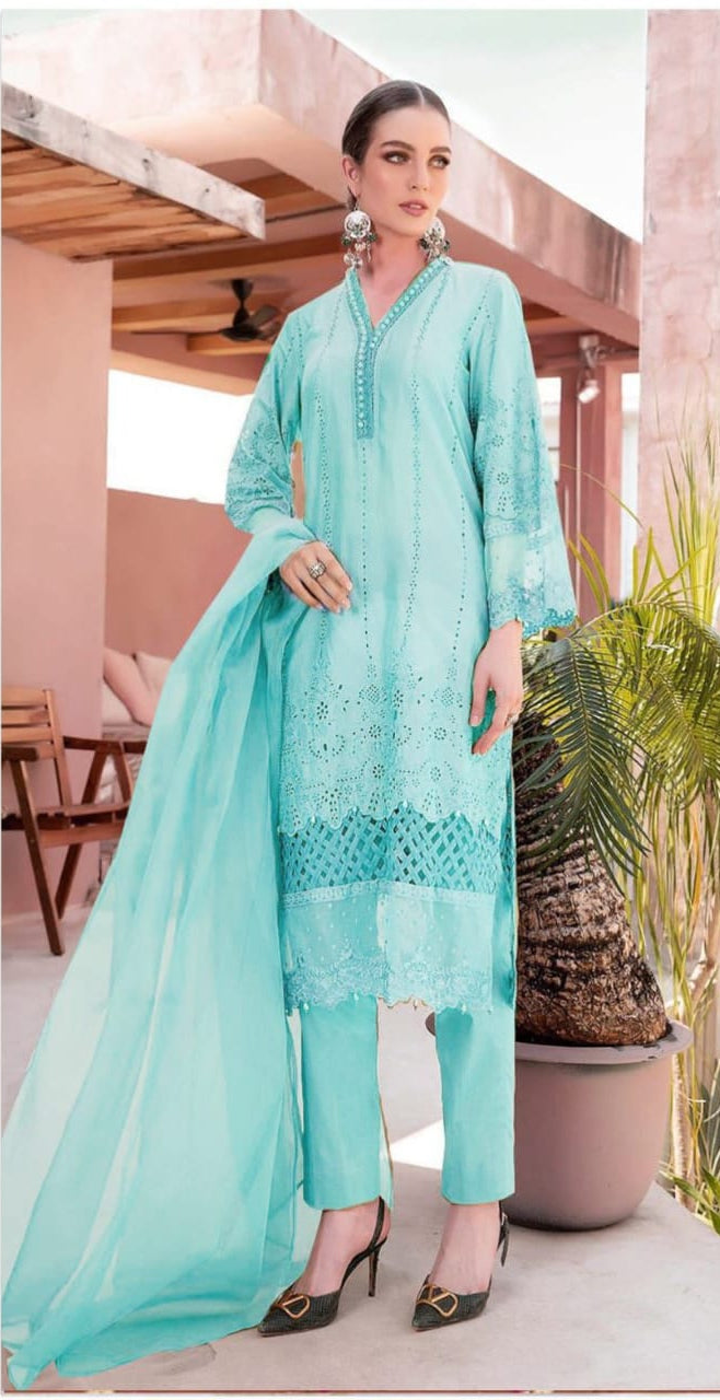 MARIA B LAWN WITH DIGITAL MONAR DUPATTA LAWN AIRJET 3 Piece