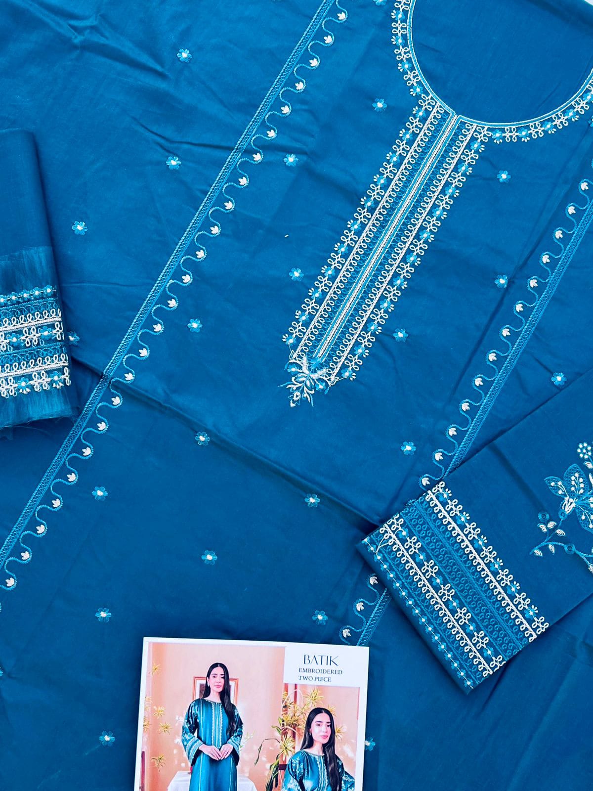 BATIK TWO PIECE ‼️  MOST DEMANDING ARTICLE  LAWN FABRIC