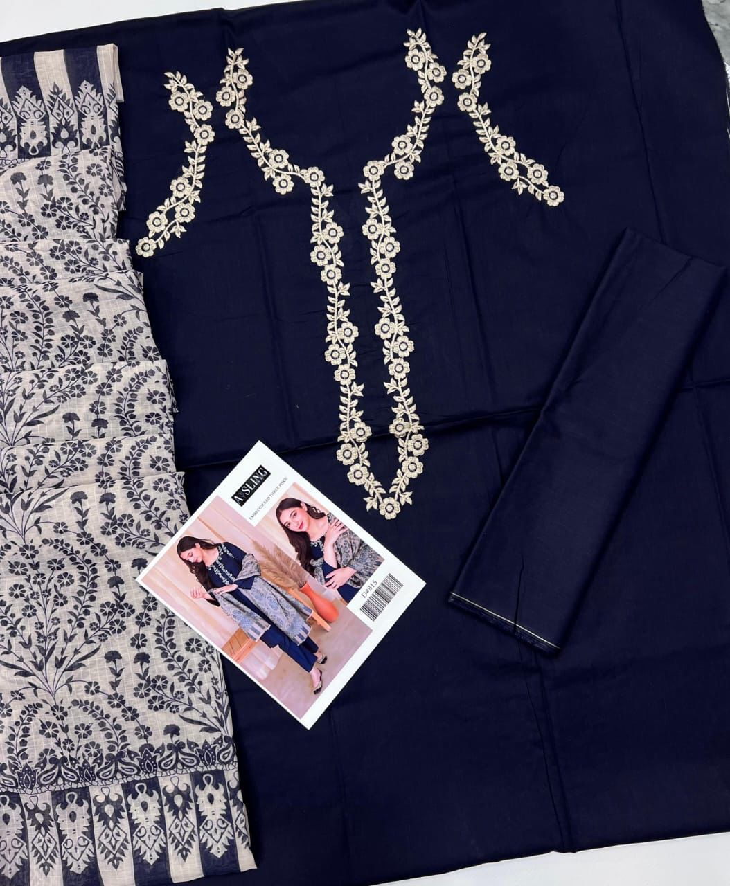 MOST DEMANDING ARTICLE AISLING LAWN  WITH  DIGITAL Diamond DUPATTA 3 Piece