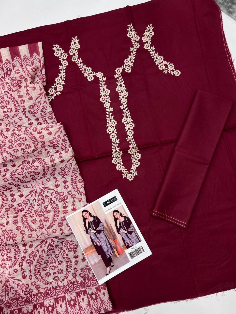 MOST DEMANDING ARTICLE AISLING LAWN  WITH  DIGITAL Diamond DUPATTA 3 piece