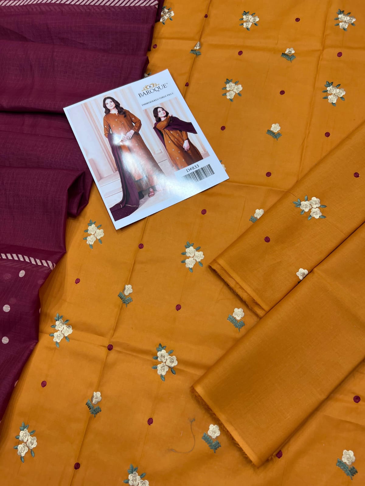 BAROQUE LAWN  WITH  DIGITAL Diamond DUPATTA