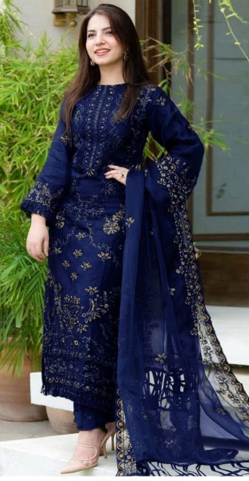 🍂Nisa 6001🍂 Stuff: Best Quality LAWN AIRJET 3 piece suit unstitched